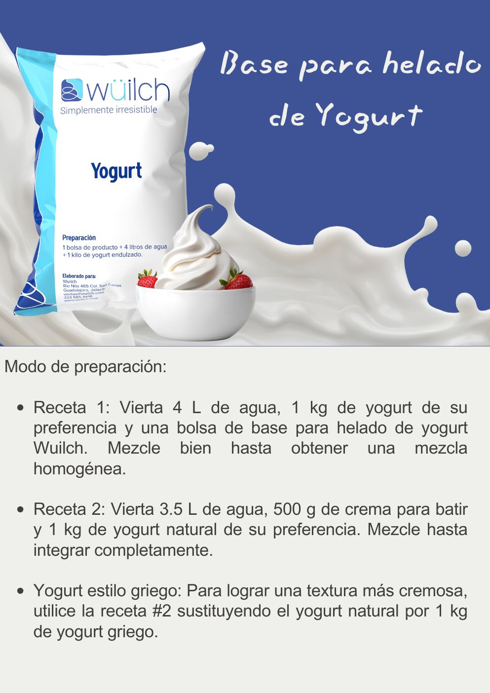 Base para helado sabor yogurt natural - Imagen 4